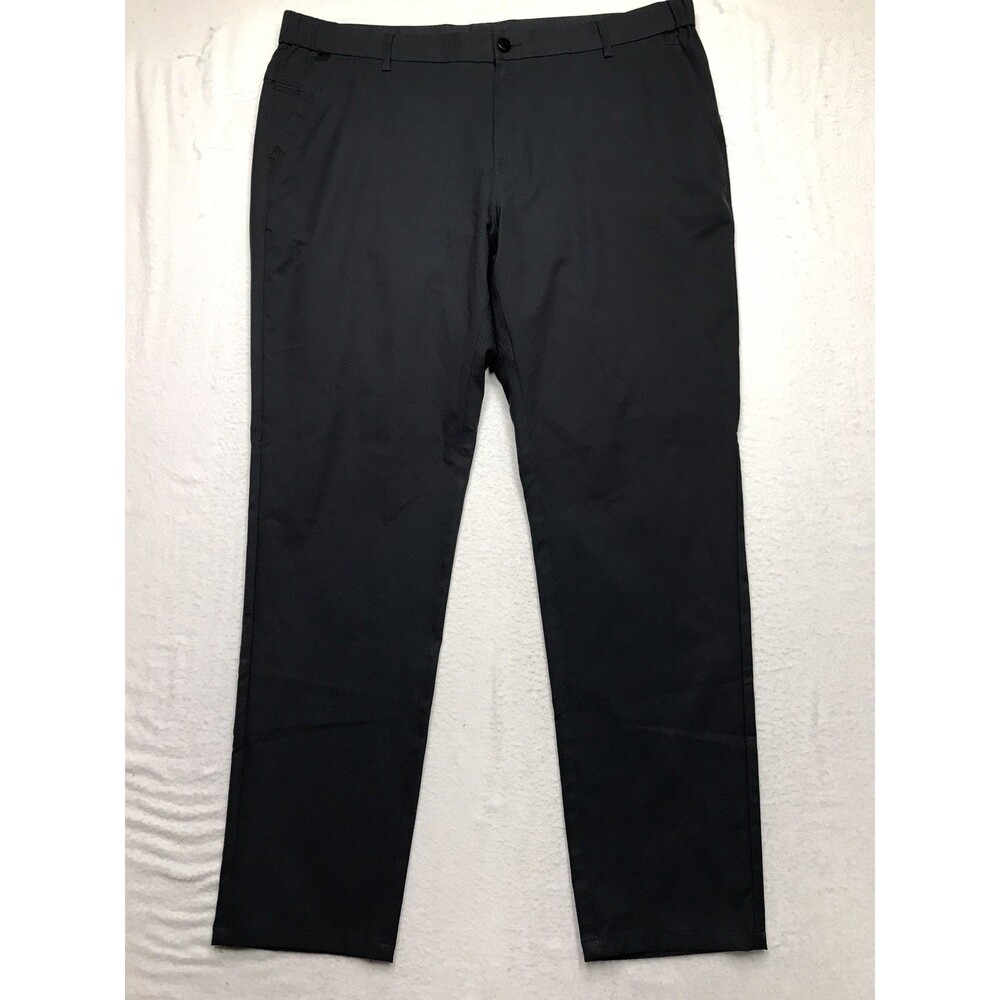 JACK ARCHER Pants Men 38x32 Space Black Stretch Waist Golf Chino
